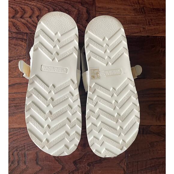$775 NIB Bottega Veneta Textile Leather Strap Open Toe Sandals White 43(10)
